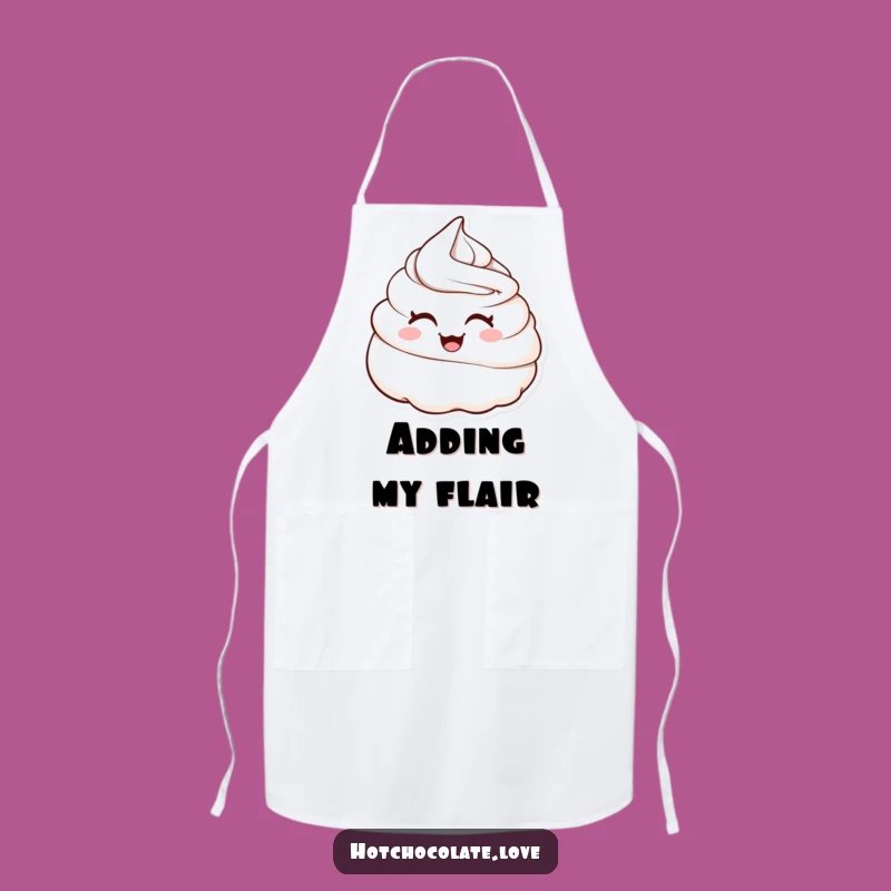 Funny Winking Whipped Cream Dollop Apron - Hilarious Kitchen Fun