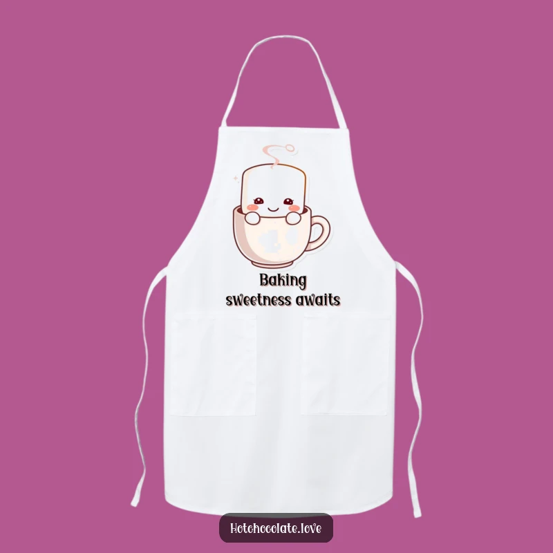 Funny Marshmallow Apron: Hilarious Hot Drink Accessory for the Sweet Chef