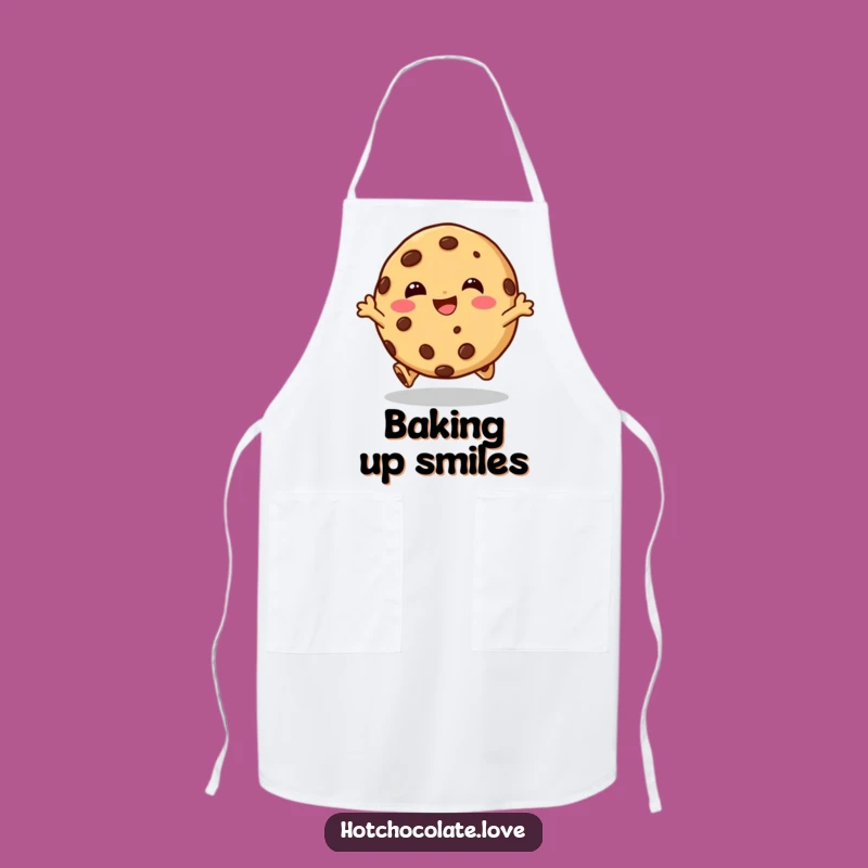 Funny Cookie Hop Apron: Giggling Character Hopping, Chef's Hilarious Kitchen Gift for Bakers