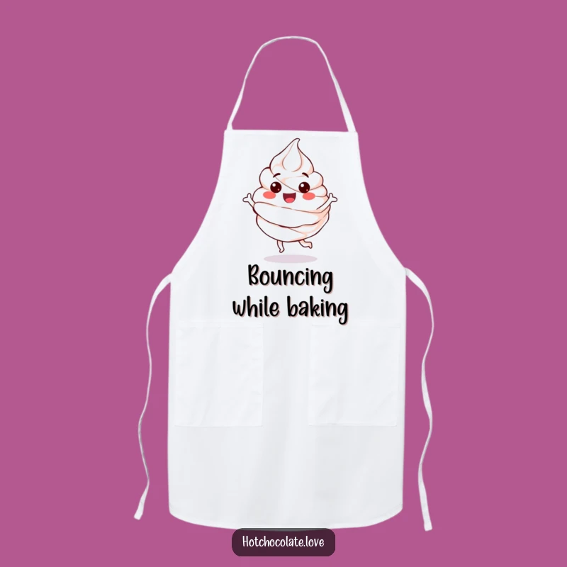 Funny Whipped Cream Apron: Bake with Joy, Bouncing Dollop Style