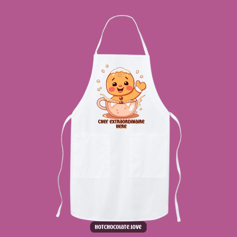 Funny Gingerbread Apron: Hilarious Cocoa Splashing Accessory for the Festive Chef