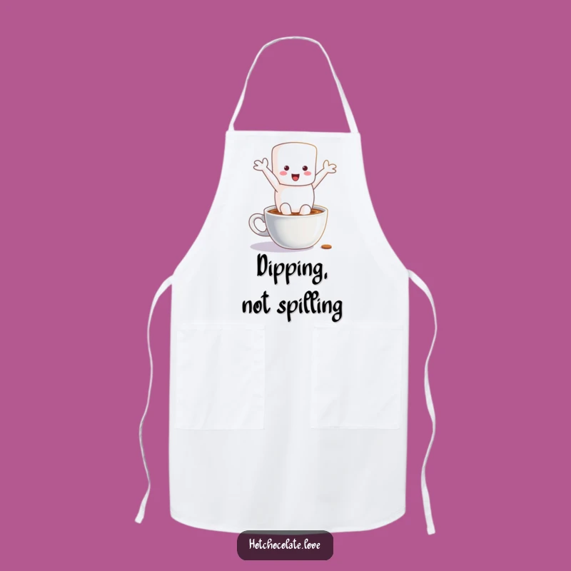 Funny Marshmallow Hot Chocolate Apron - Chef's Hilarious Kitchen Gift
