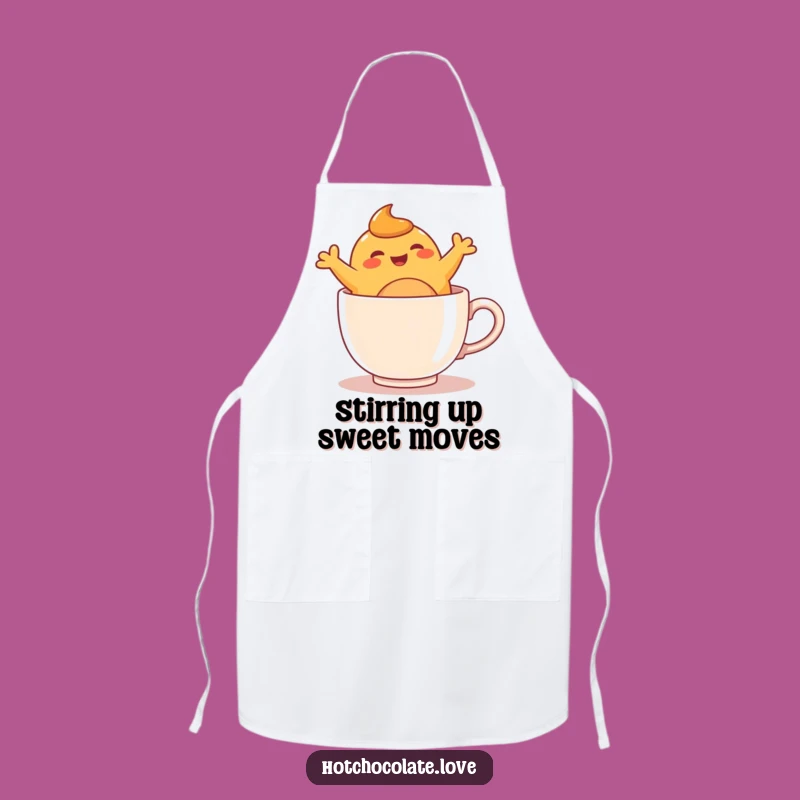 Funny Caramel Blob Mug Apron - Cheerful Kitchen Accessory