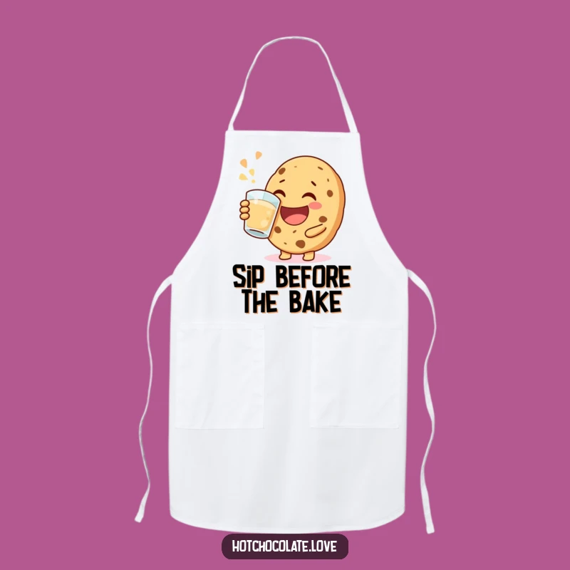 Funny Happy Cookie Apron: Cook with Jovial Sips and Cheerful Kitchen Flair