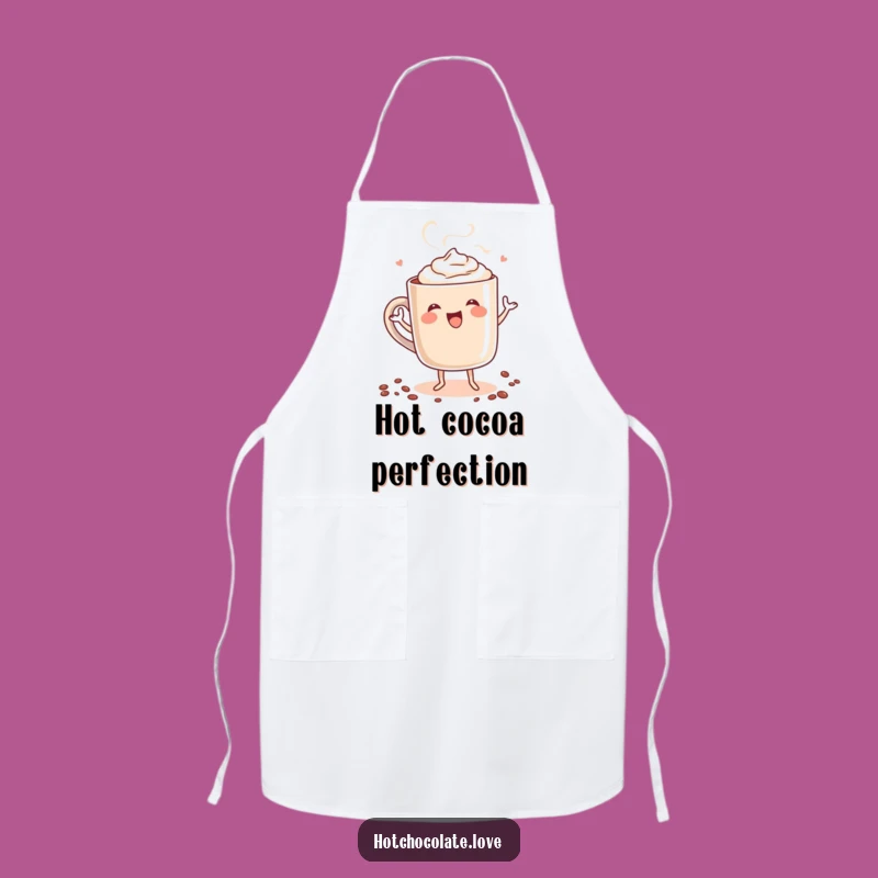 Funny Hot Chocolate Dance Apron - Steaming Character Kitchen Wear, Perfect Funny Gift