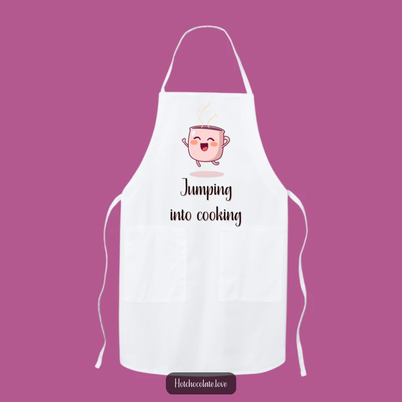 Funny Steaming Mug Joyful Jump Apron - Cook with Comic Relief!