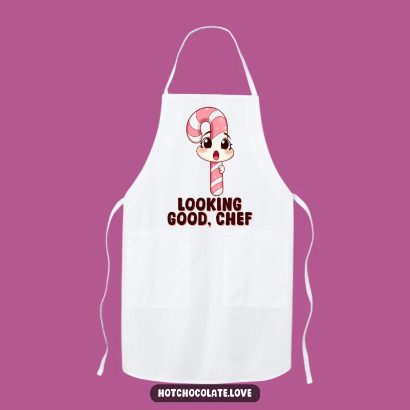 Funny Surprised Candy Cane Apron: Cook With Laughter In This Hilarious Holiday Kitchen Accessory