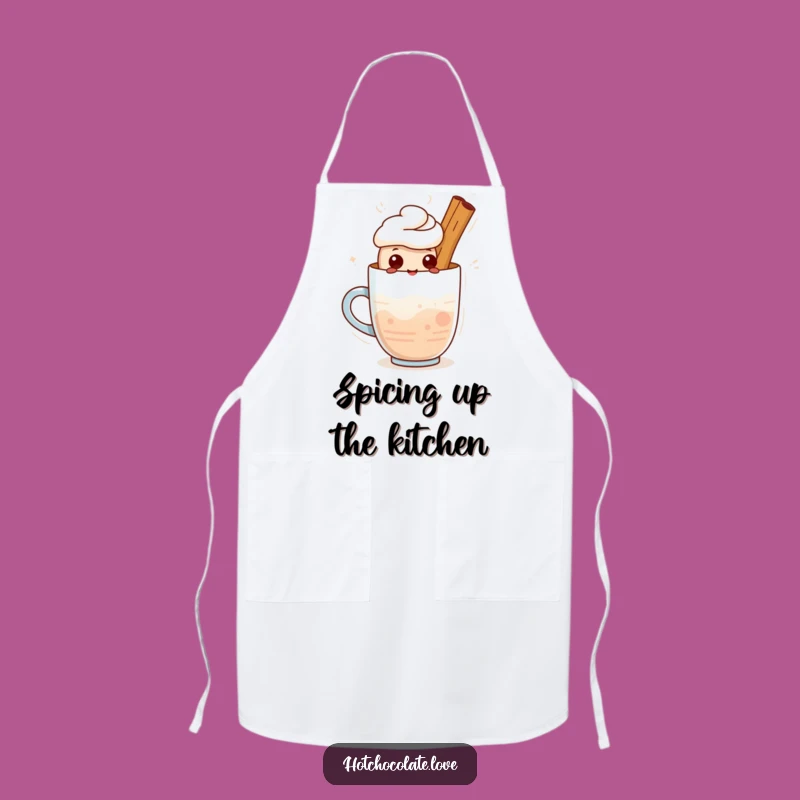 Funny Cinnamon Stick Apron: Proud Warm Drink Character Chef Wear