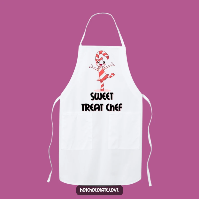 Funny Candy Cane Apron: Pirouette Design, Hilarious Festive Baking Gift