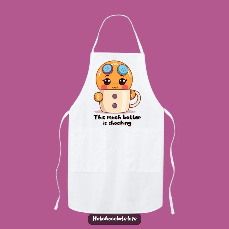 Funny Surprised Gingerbread Man Apron: Cook with Hilarious Shock and Festive Flair