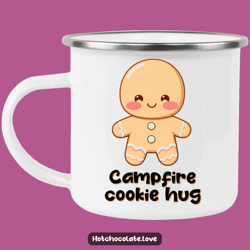 Outdoor Funny Shy Gingerbread Man Camping Mug: Sweet Sips for Warm Adventures