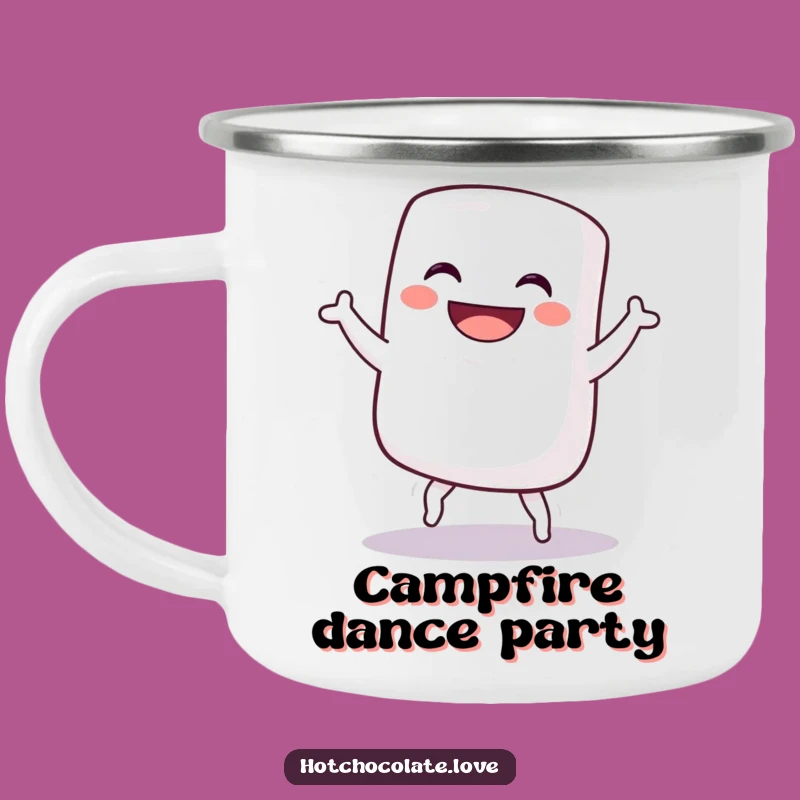 Durable Funny Marshmallow Dance Camping Mug - Campfire Fun Guaranteed!