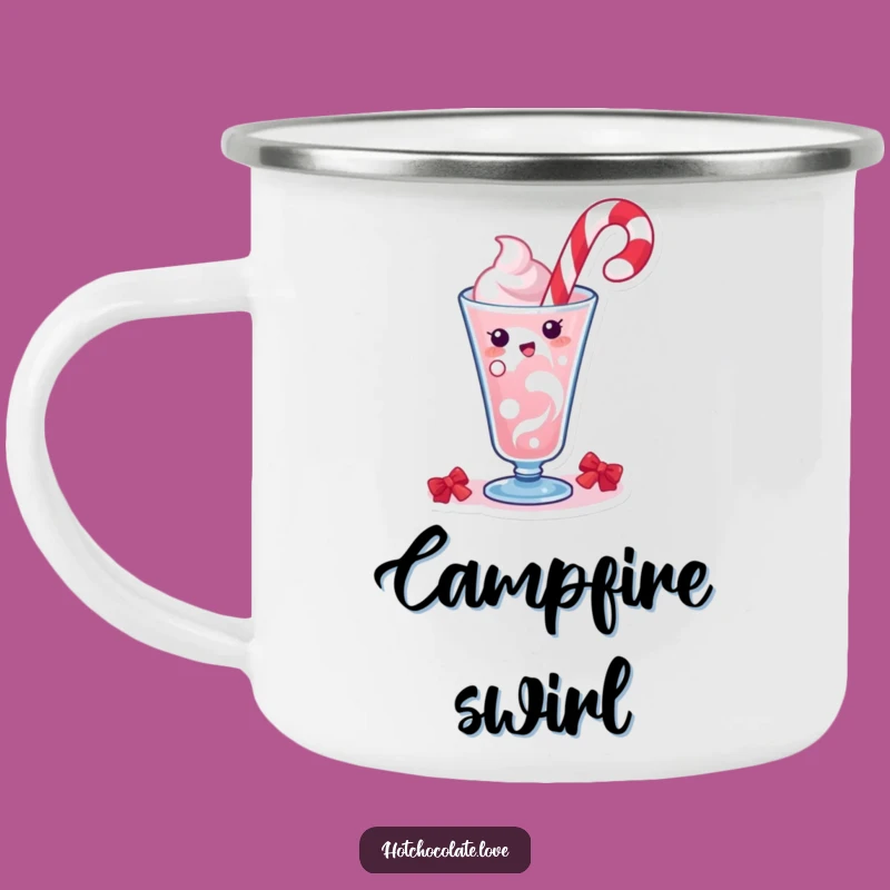 Funny Candy Cane Swirl Camping Mug: Sip Holiday Cheer Outdoors