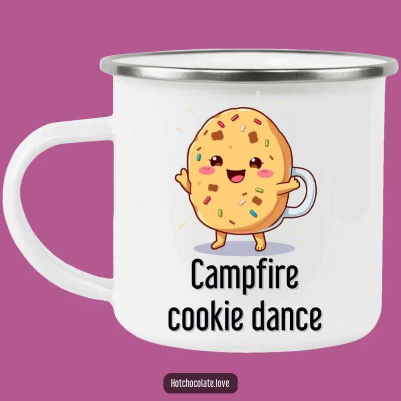Funny Cookie Camping Mug: Jigging Sprinkles Design, Sweet Outdoor Gift