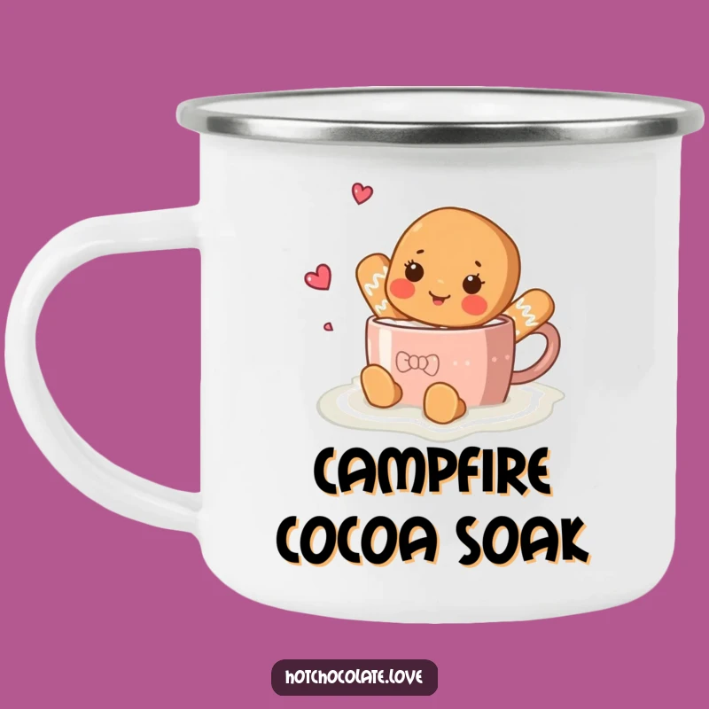 Funny Gingerbread Camping Mug: Hot Chocolate Dip - Durable Outdoor Gift