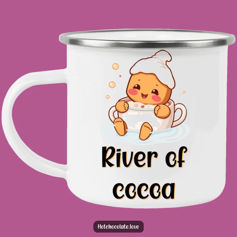 Funny Gingerbread Hot Chocolate Camping Mug - Cozy Adventure Gift