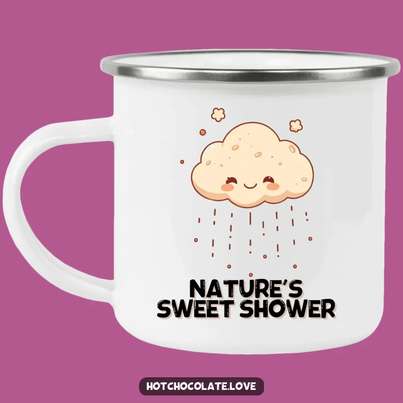 Funny Cocoa Cloud Camping Mug: Hilarious Outdoor Chocolate Delight