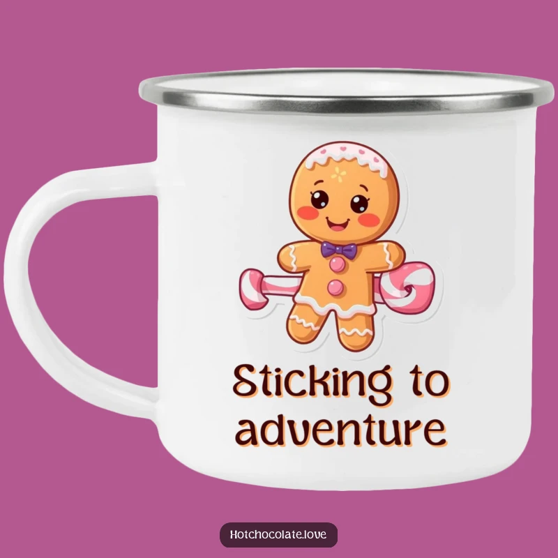 Funny Gingerbread Man Camping Mug - Rugged & Hilarious Outdoor Gift