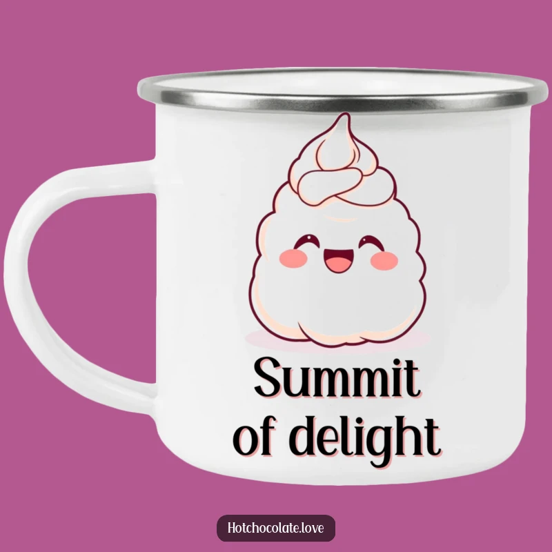 Funny Whipped Cream Camping Mug: Enjoy Sweetness on Every Adventure