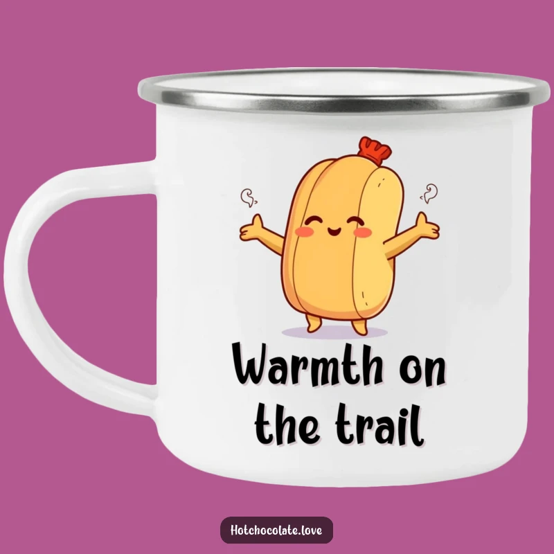 Funny Hot Dog Hug Camping Mug - Campfire Warmth!
