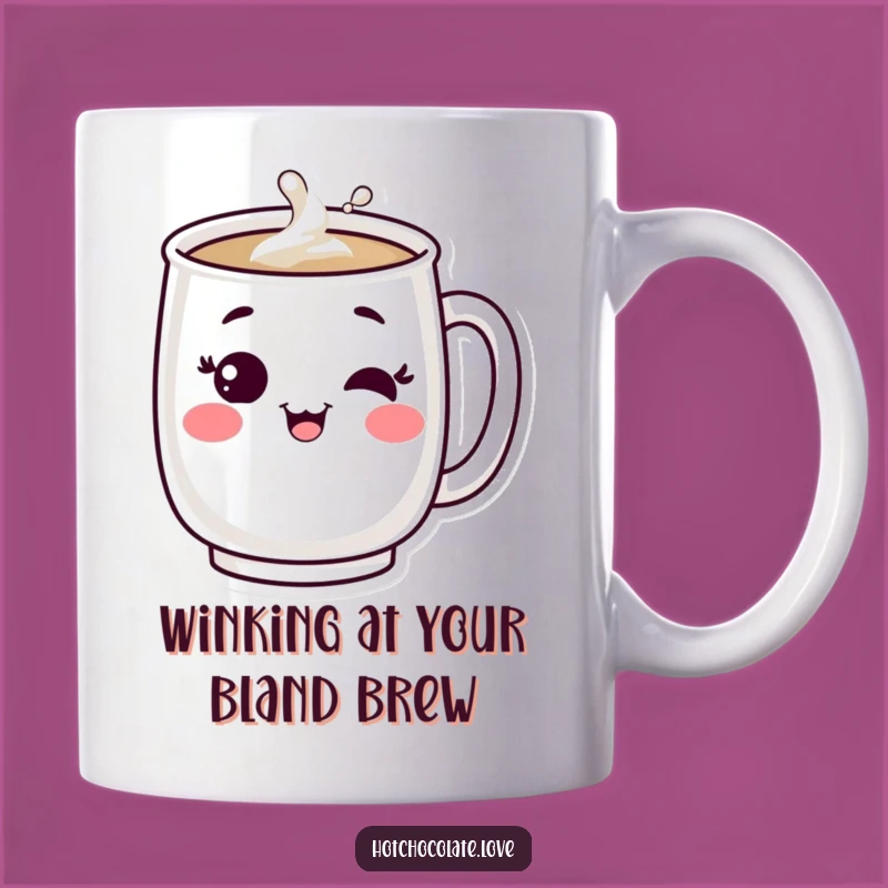 Funny Bubbling Mug T-Shirt: Content Winking Character Gift
