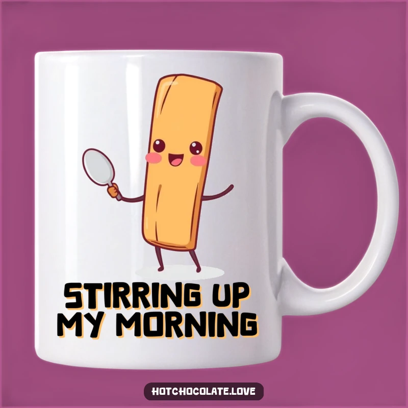 Funny Cinnamon Stick Spoon Mug: A Whimsical Treat, Perfect Funny Gift Idea