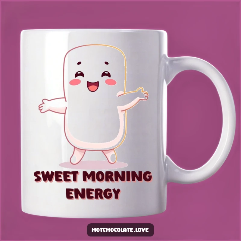 Funny Marshmallow Dance Mug: Happy Confectionery Joy Funny Gift
