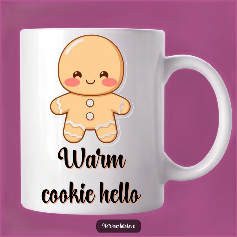 Funny Shy Gingerbread Man Mug: Sweet Greeting Gift for Kindhearted Individuals