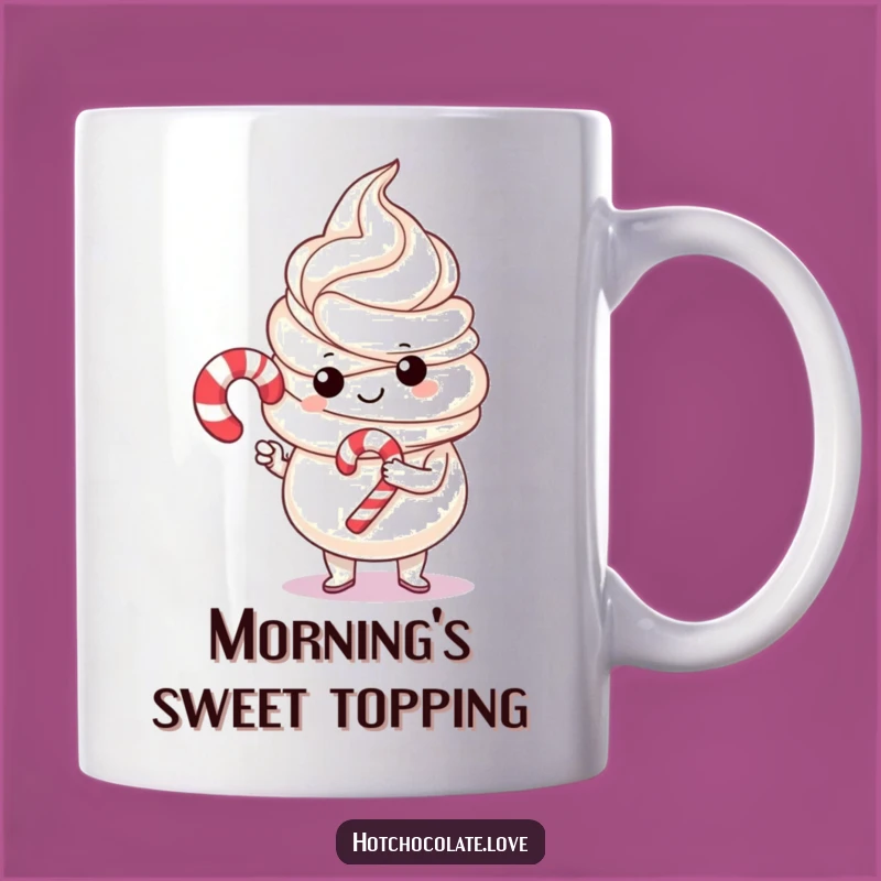 Funny Whipped Cream & Candy Cane Mug: A Hilarious Christmas Treat Design Perfect Gift