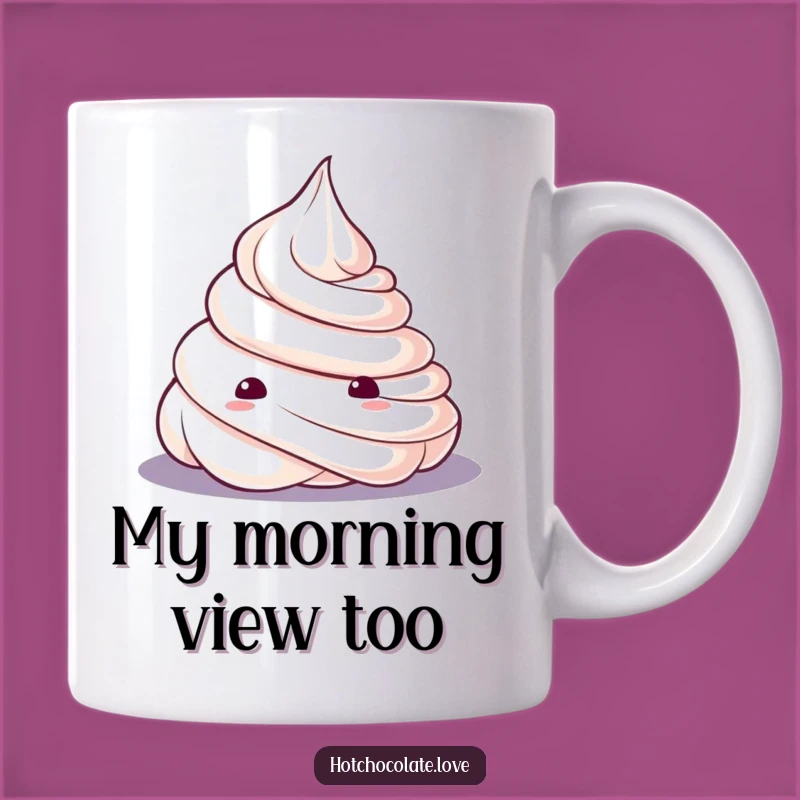 Funny Whipped Cream Dollop Mug: Curious Peek for Coffee Lovers, Perfect Gift