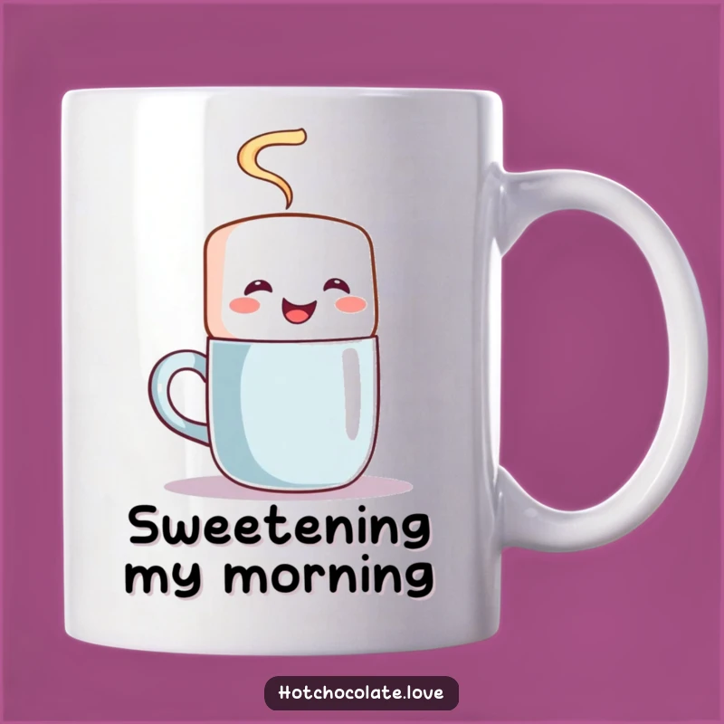 Funny Marshmallow Stirring Mug - Cozy Warmth Gift for Sweet Moments