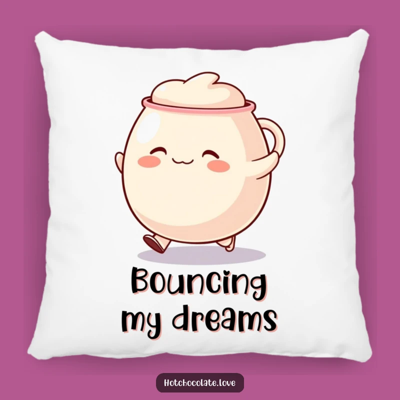 Funny Skipping Mug Pillow: Add Cheerful Comfort to Your Space!