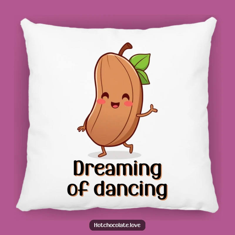 Funny Cocoa Bean Jig Pillow - Cozy Dancer Accent