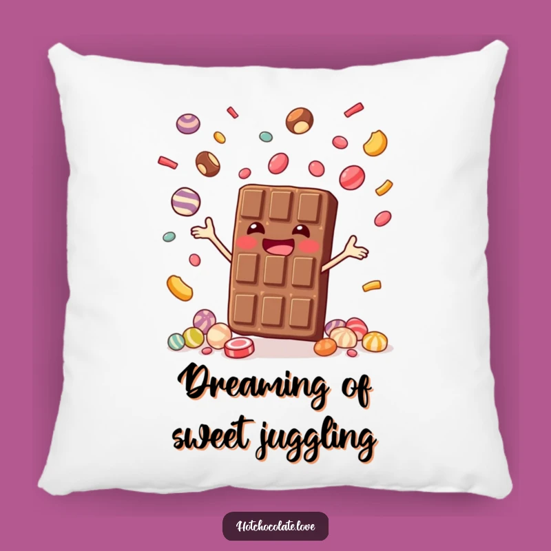 Soft Funny Juggling Chocolate Bar Pillow - Comfy & Sweet Accent!