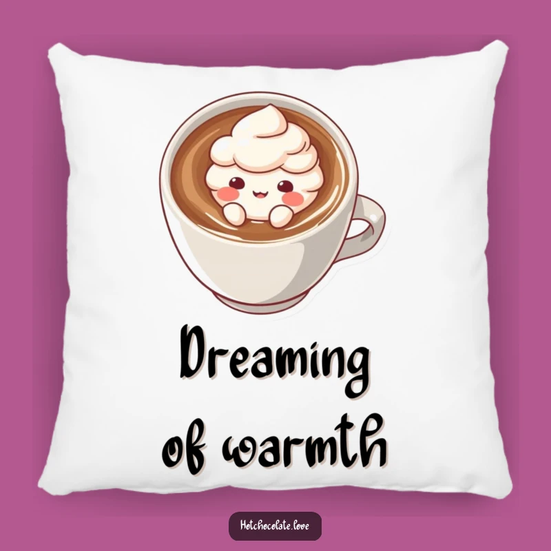Comfy Funny Cocoa Puff Pillow: Playful Character in Hot Drink, Cozy & Hilarious Decor Gift