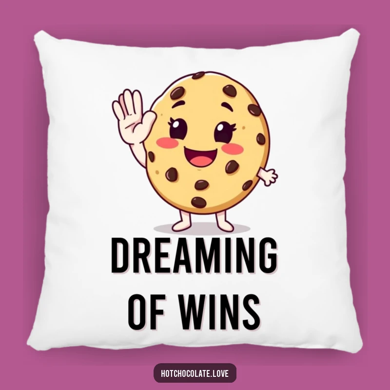 Funny High-Five Cookie Pillow - Cozy & Encouraging Home Accent