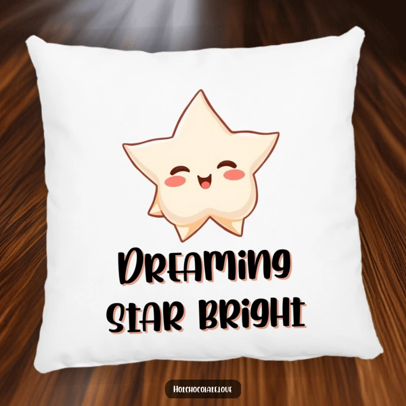 Funny pillow featuring a plush proud star anise floating serenely, offering cozy comfort with a calm and humorous spice theme.