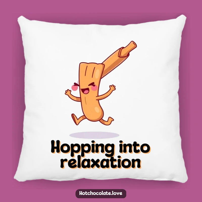 Funny Cinnamon Stick Hop Pillow: Add Comfort With This Playful Spice Accent Pillow