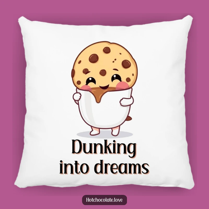 Funny Cookie Pillow: Cozy Cushion with Hilarious Dipping Character