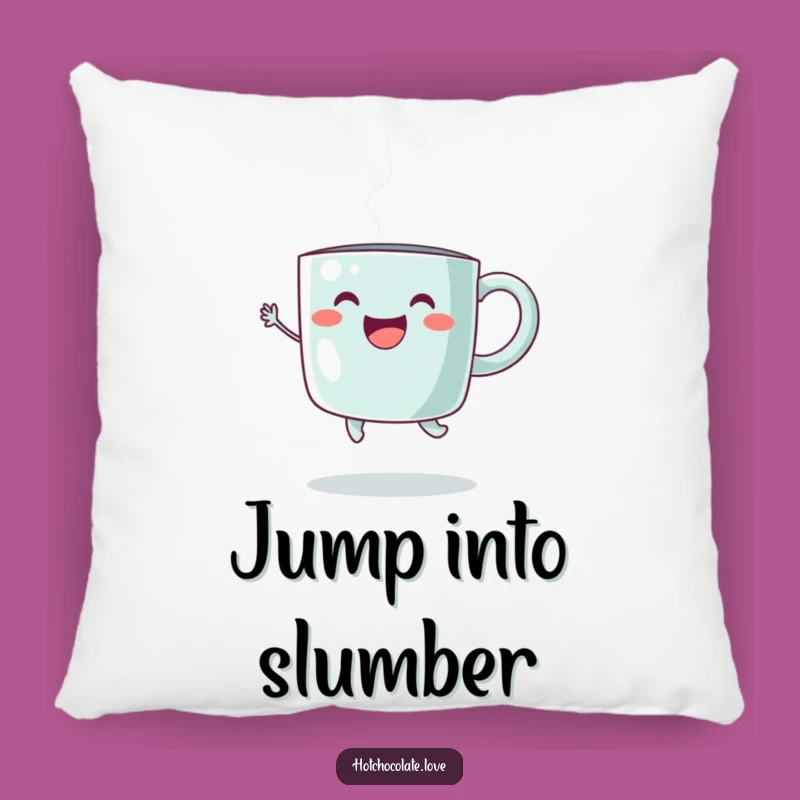 Funny Happy Mug Pillow: Cozy Jumper Cushion Gift, Perfect for Relaxation
