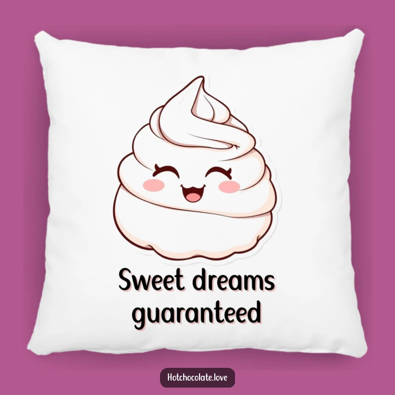 Funny Winking Whipped Cream Dollop Pillow - Cozy & Hilarious Comfort