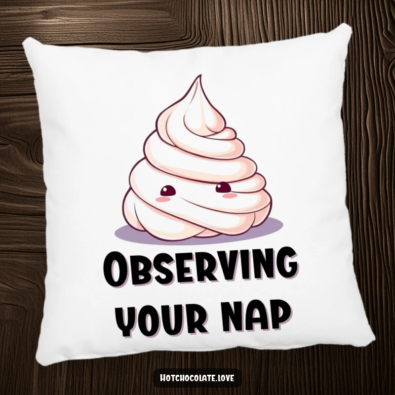 Funny Pillow with a soft, curious whipped cream dollop design, ideal for adding comfort and a playful touch to any seating area.