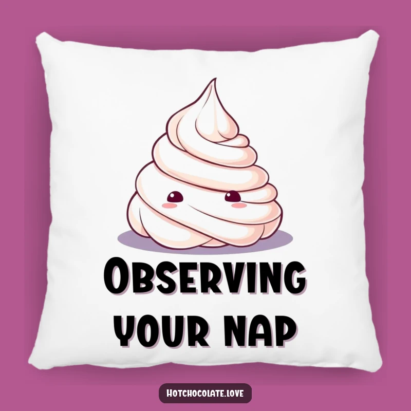 Funny Whipped Cream Pillow: Cozy & Cute Curious Dollop Accent, Perfect Gift
