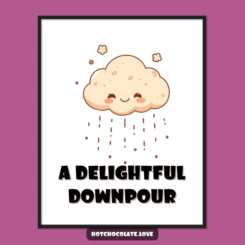 Funny Cocoa Cloud Digital Art: Instant Hilarious Chocolate Decor