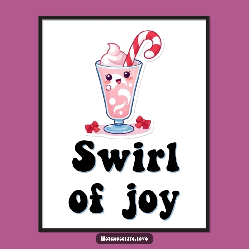 Funny Candy Cane Swirl Digital Art: Festive Character for Instant Cheer