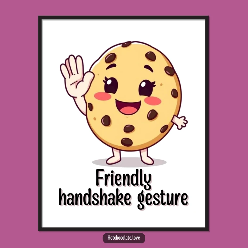 Funny High-Five Cookie Digital Art - Instant Encouraging Decor