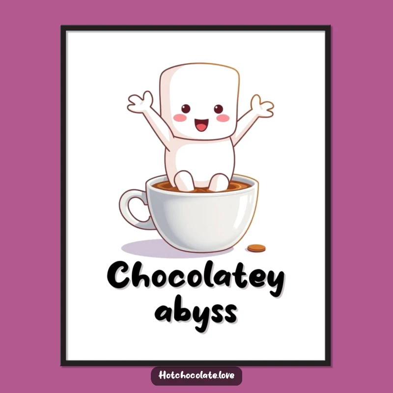 Funny Marshmallow Hot Chocolate Digital Art - Instant Joyful Decor Gift