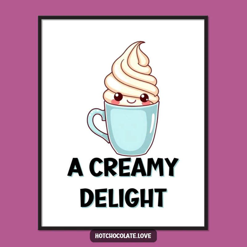 Funny Whipped Cream Digital Art: Instant Joyful Coffee Decor