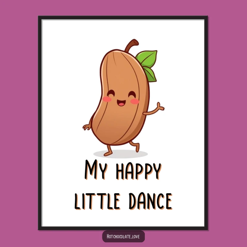 Funny Cocoa Bean Jig Digital Art - Happy Dancer Printable