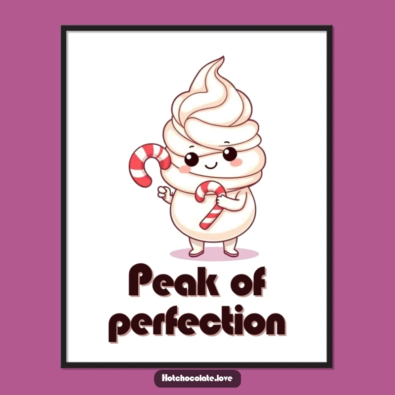 Funny Whipped Cream & Candy Cane Digital Print: Instant Download Of Hilarious Holiday Wall Art Gift